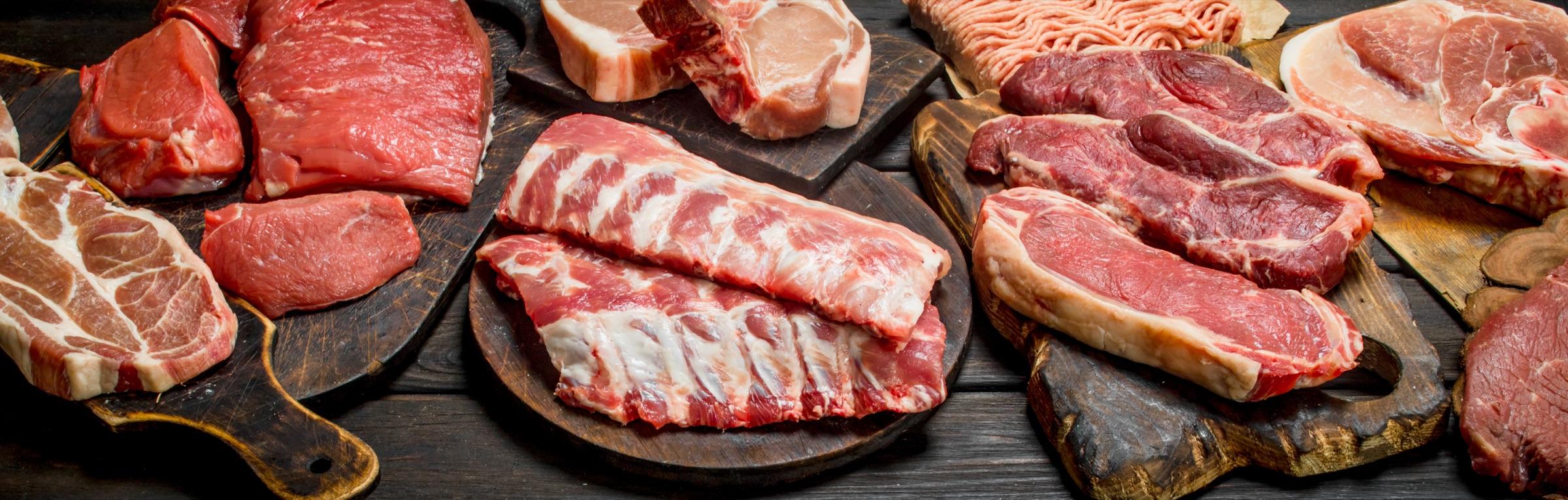 Assorted fresh meat cuts